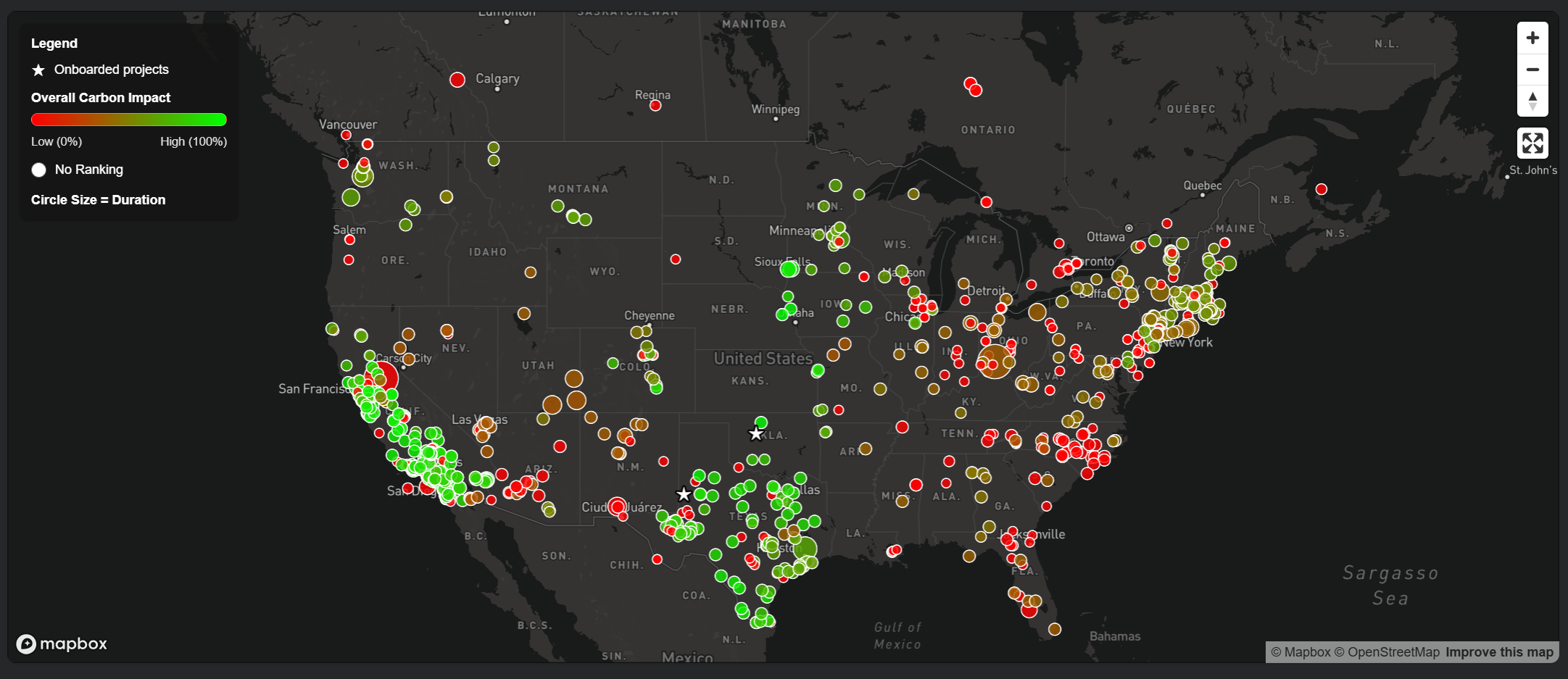 Impact Hub coverage map